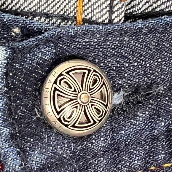 Habitual for Tory Burch TRB Bootcut Jeans 29" Dark Wash Low Rise Y2K Style USA - Picture 10 of 12